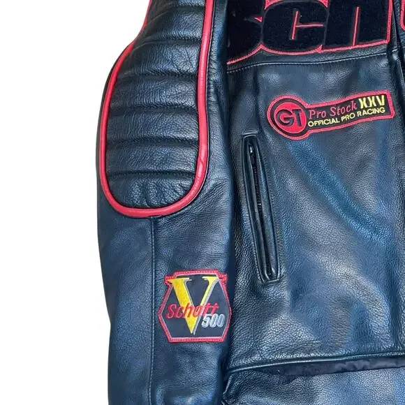 Schott NYC F1 Formula One Moto Racing Motorcycle Jacket Made IN USA XL Vintage